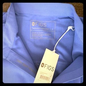 Figs Rafaela Denim Blue Scrub Top